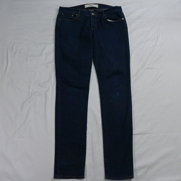 Abercrombie & Fitch 8 Long Brett Skinny Dark‎ Wash Stretch Denim Jeans - Picture 1 of 7